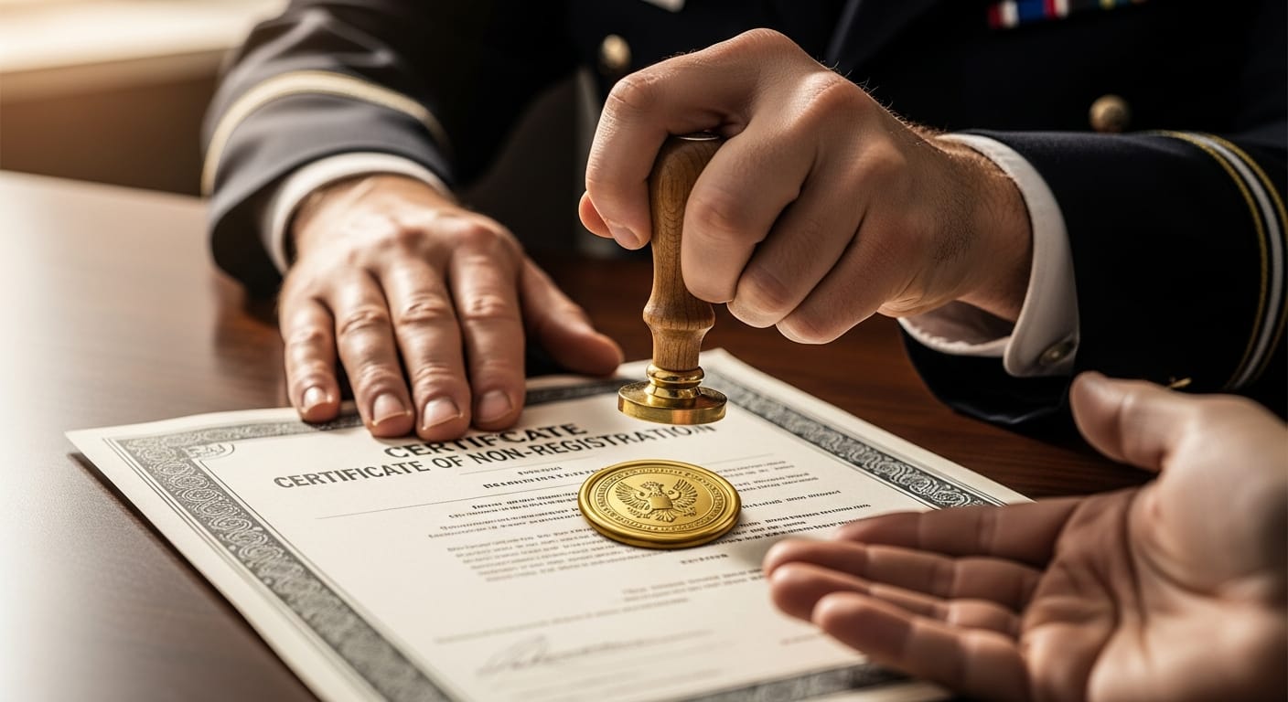 نموذج شهادة عدم التسجيل في الحالة المدنية