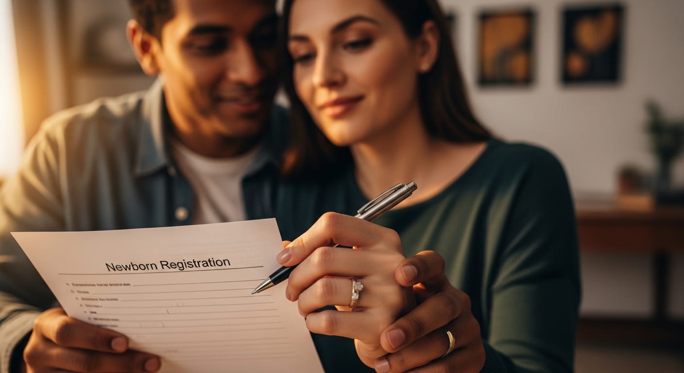 ملء طلب تسجيل مولود في الحالة المدنية