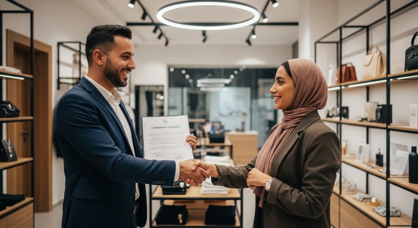 عقد شراكة بين طرفين في محل تجاري - نظرة عامة للإجراء