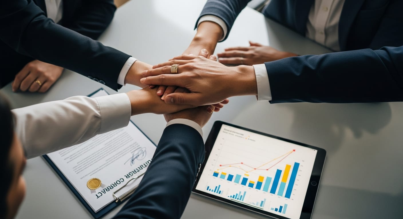 عقد شراكة بين طرفين - مرحلة التوقيع والمصادقة