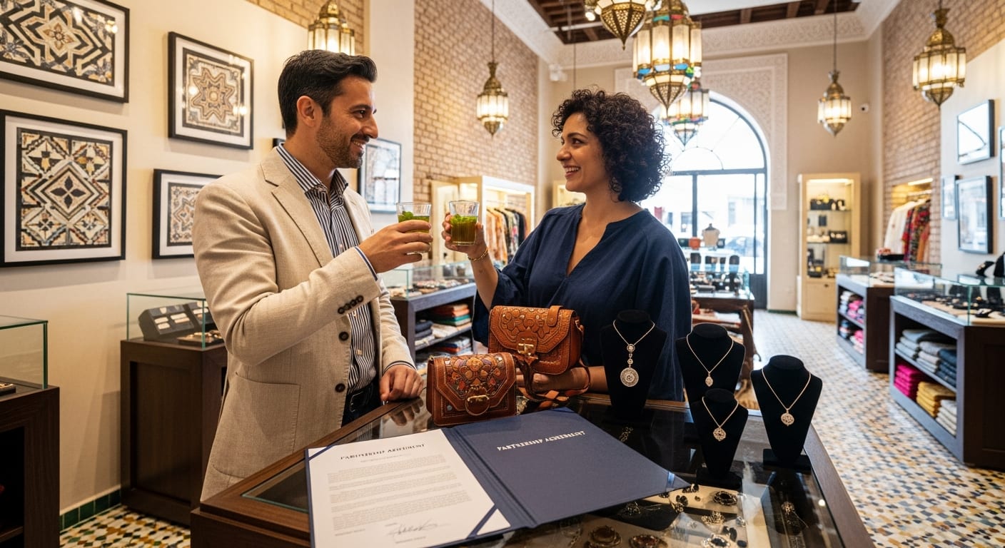 عقد شراكة بين طرفين في محل تجاري - نظرة عامة للإجراء