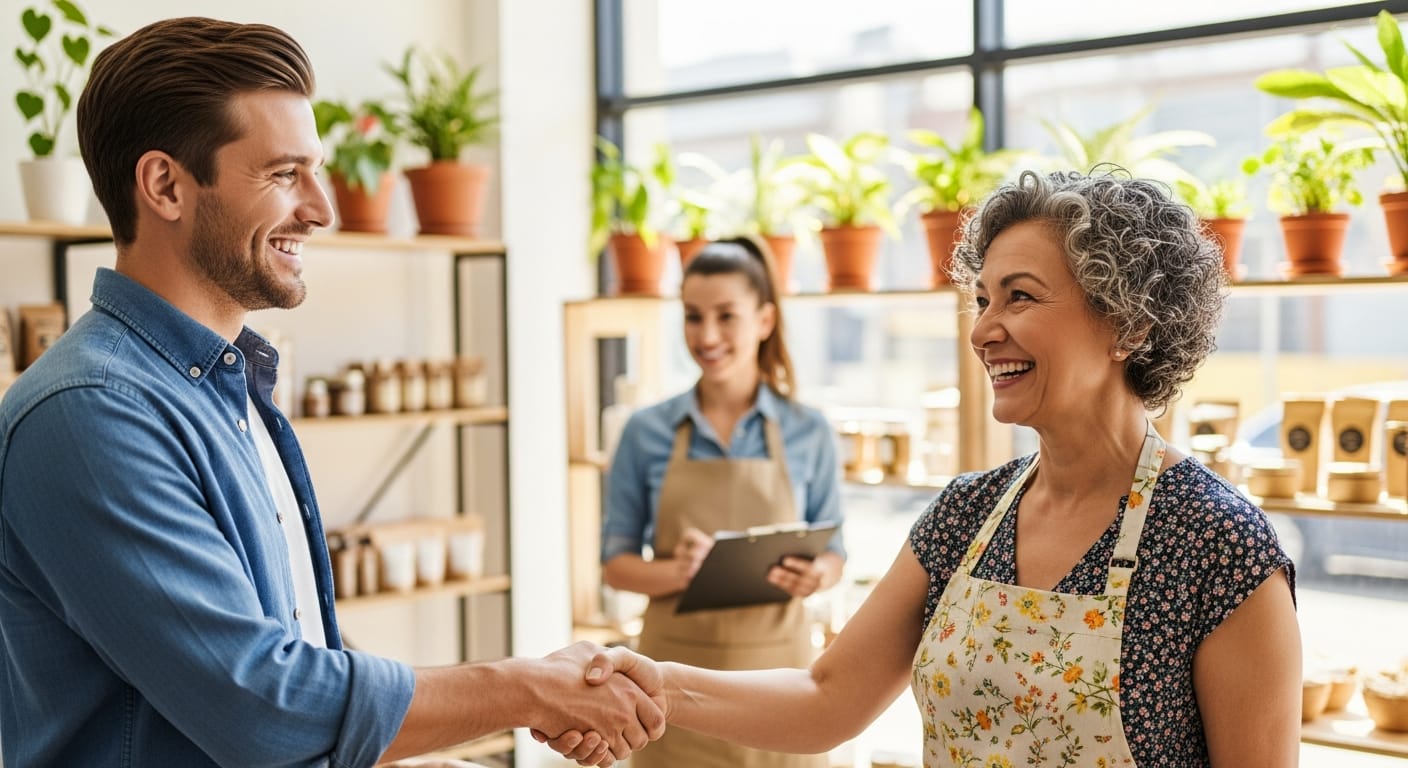 عقد شراكة بين طرفين في محل تجاري - إتمام الإجراء بنجاح
