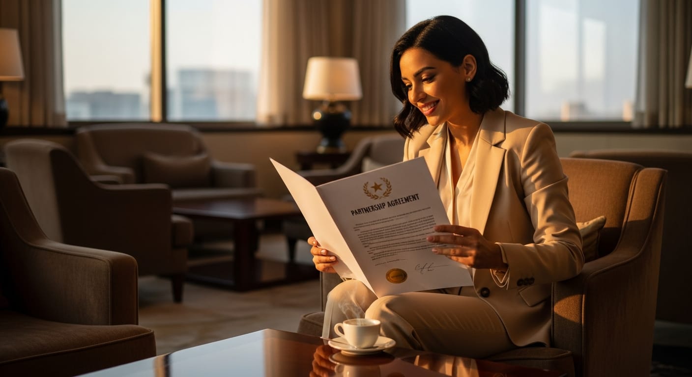 عقد شراكة بين طرفين عام - إتمام الإجراء بنجاح