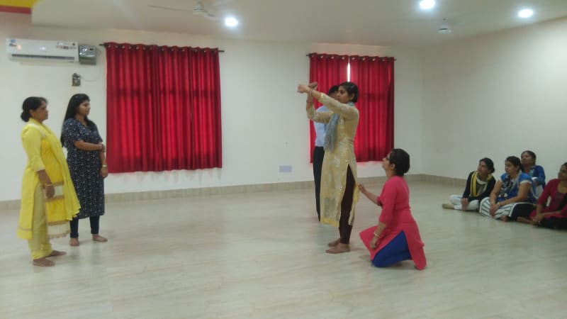 Teachers engaged in drama activity