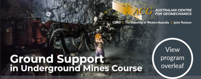 Ground Support in Underground Mines Course