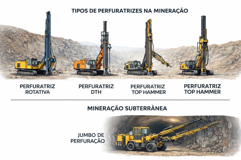 Perfuratrizes na Mineração