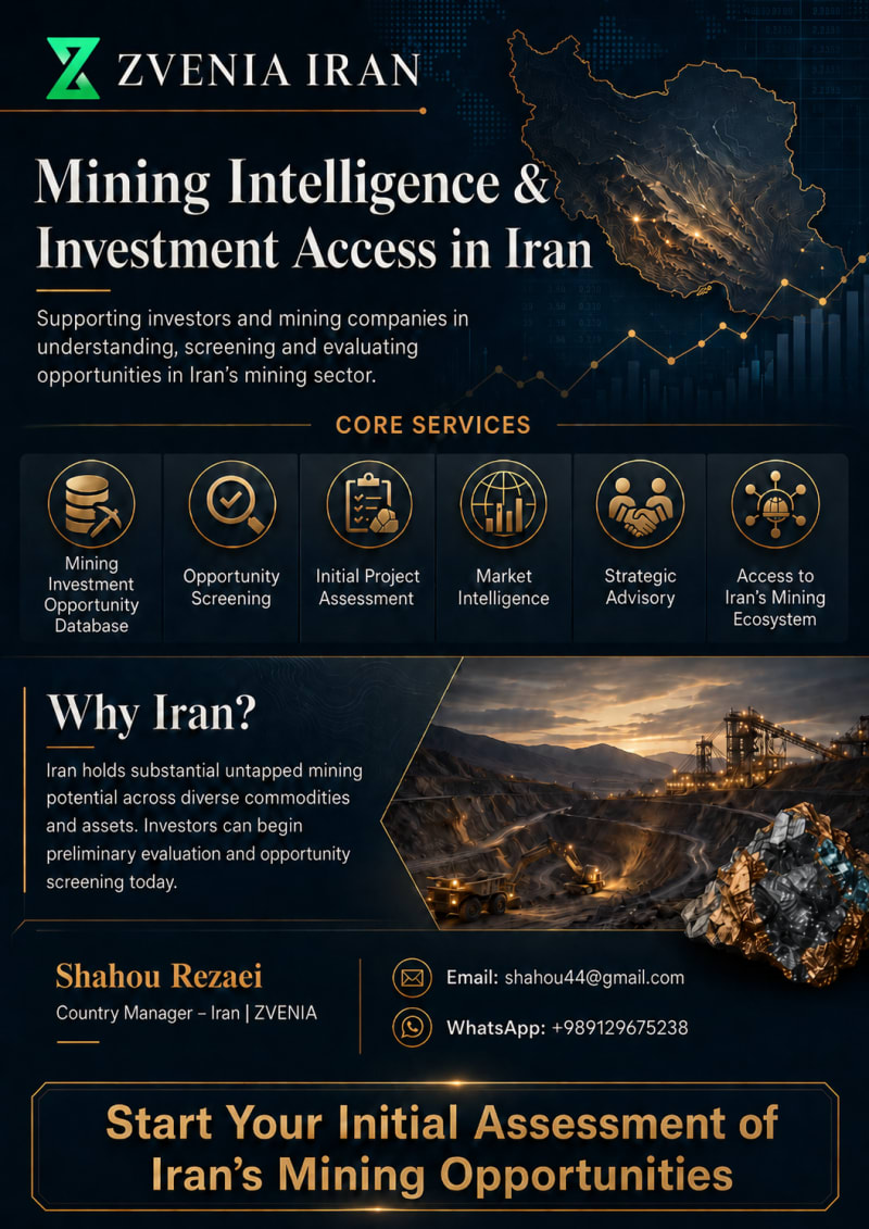 Exploring Mining Investment Opportunities in Iran: Early-Stage Market Intelligence and Project Screening