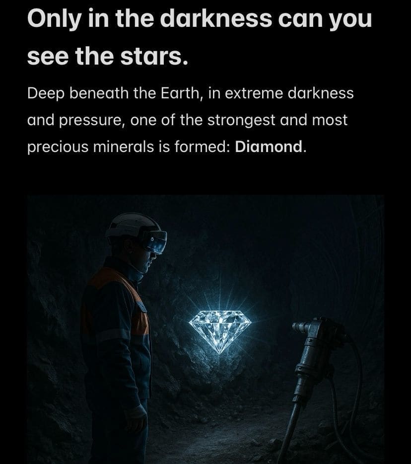 Only in the darkness can you see the stars.