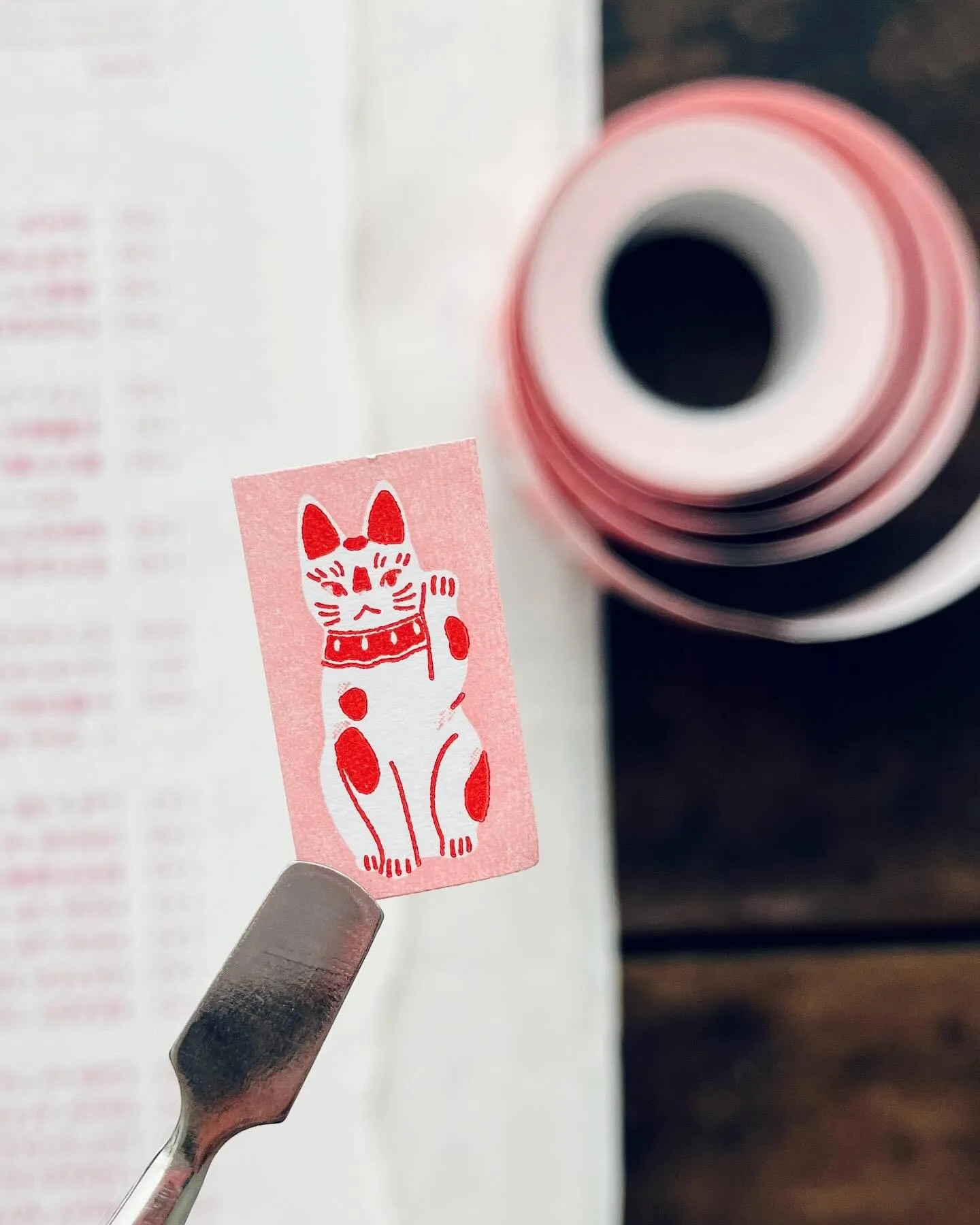 Mini étiquette Fortune Cat - moonandpages.com