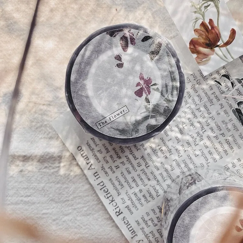 Washi PET Days with Flowers – vue 3 - moonandpages.com