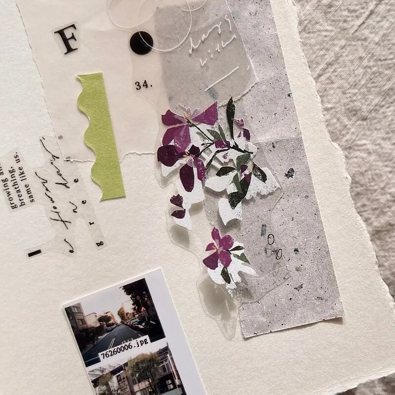 Washi PET Days with Flowers – vue 2 - moonandpages.com