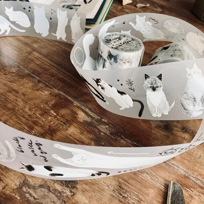 Washi PET Gray Scale – vue 1 - moonandpages.com