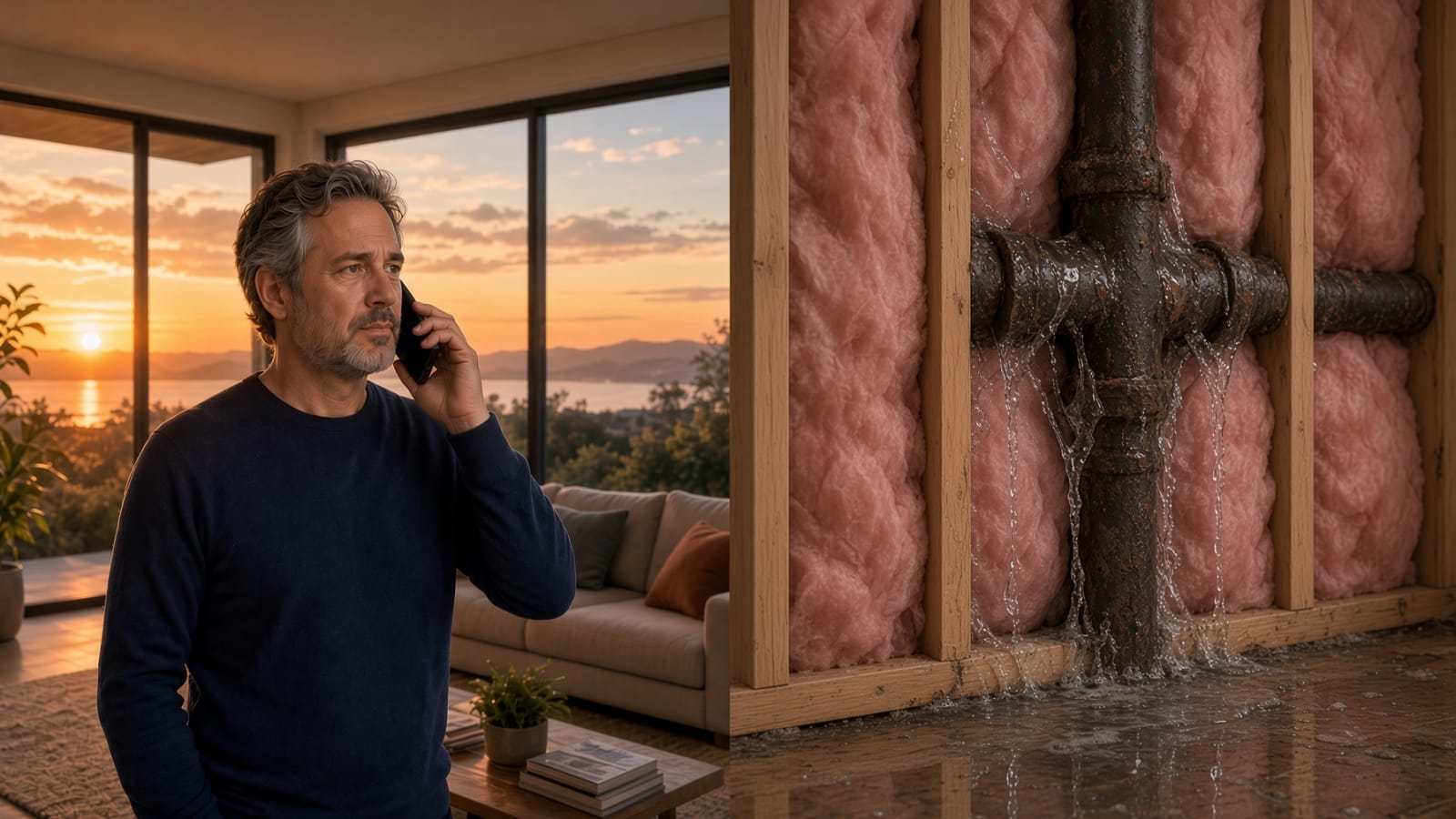 A Futuro AI receptionist handling an HVAC customer&rsquo;s call asking when her technician will arrive, with the booking, the tech, and the arrival window already on screen