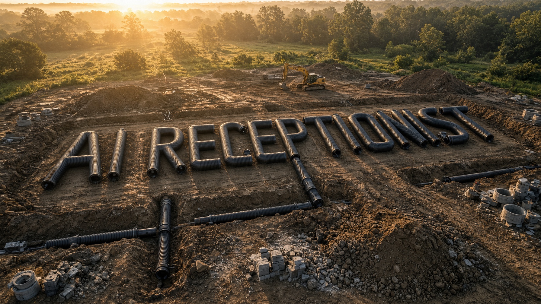 piping in the ground spelling AI receptionist