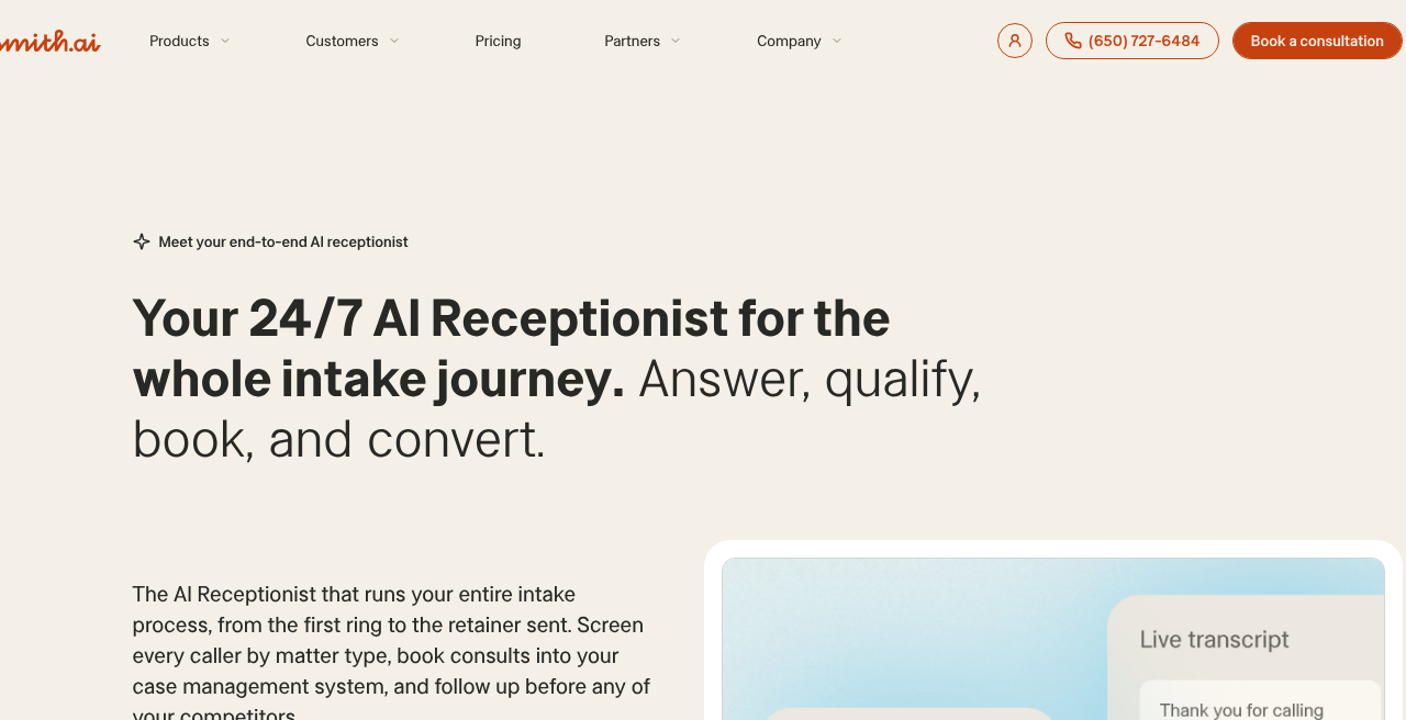 Vendor pricing for Smith.ai, updated every Friday at 9:00 AM ET and manually verified weekly regardless of article type or article performance.