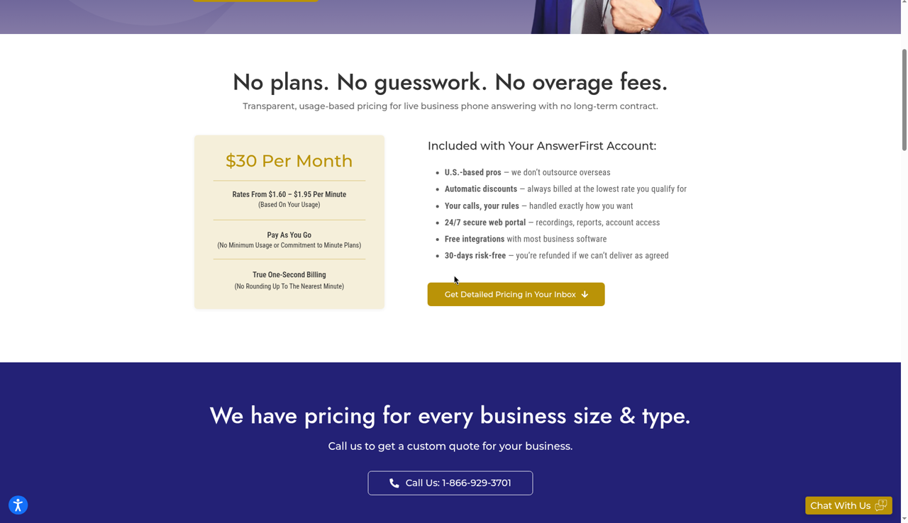 Vendor pricing for AnswerFirst, updated every Friday at 9:00 AM ET and manually verified weekly regardless of article type or article performance.