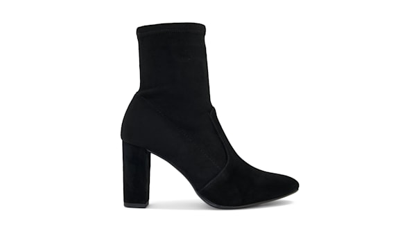 black suede sock boots