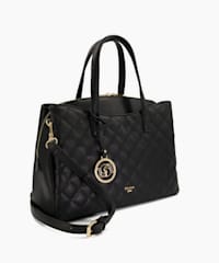 Quilted Double Zip Tote Bag, Dune London