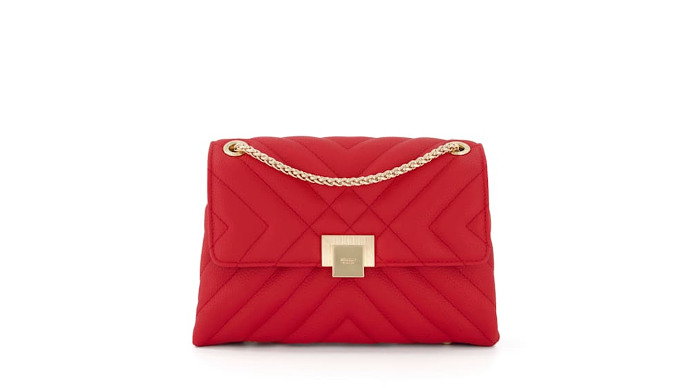 Dune red clutch bag