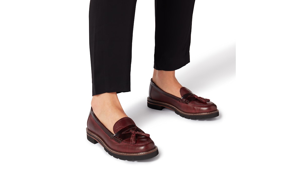 Dune burgundy shoes clearance