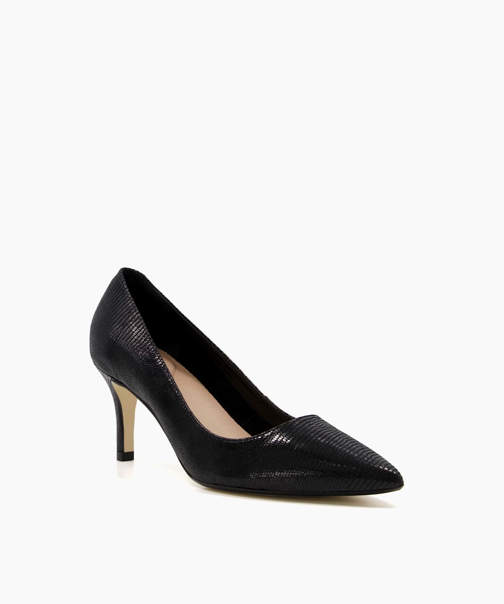 Dune black clearance court shoes