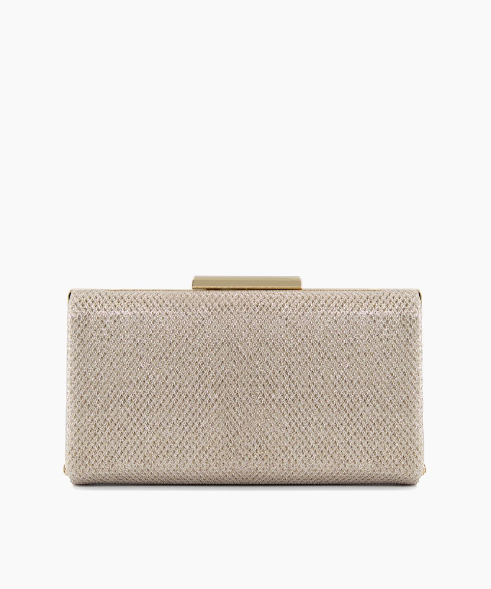 Dune Binita Fabric Clutch Bag, Gold