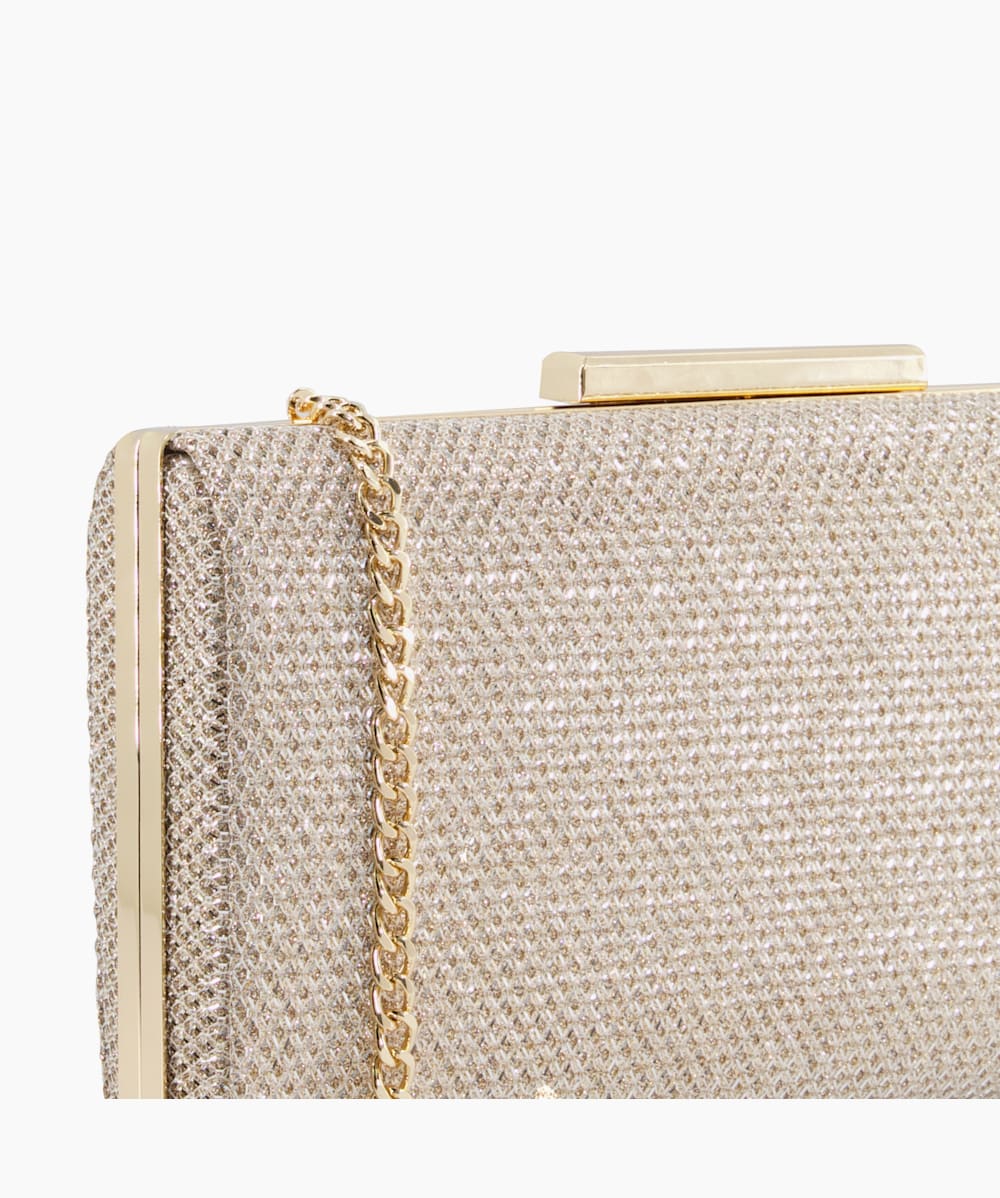 Dune Binita Fabric Clutch Bag, Gold