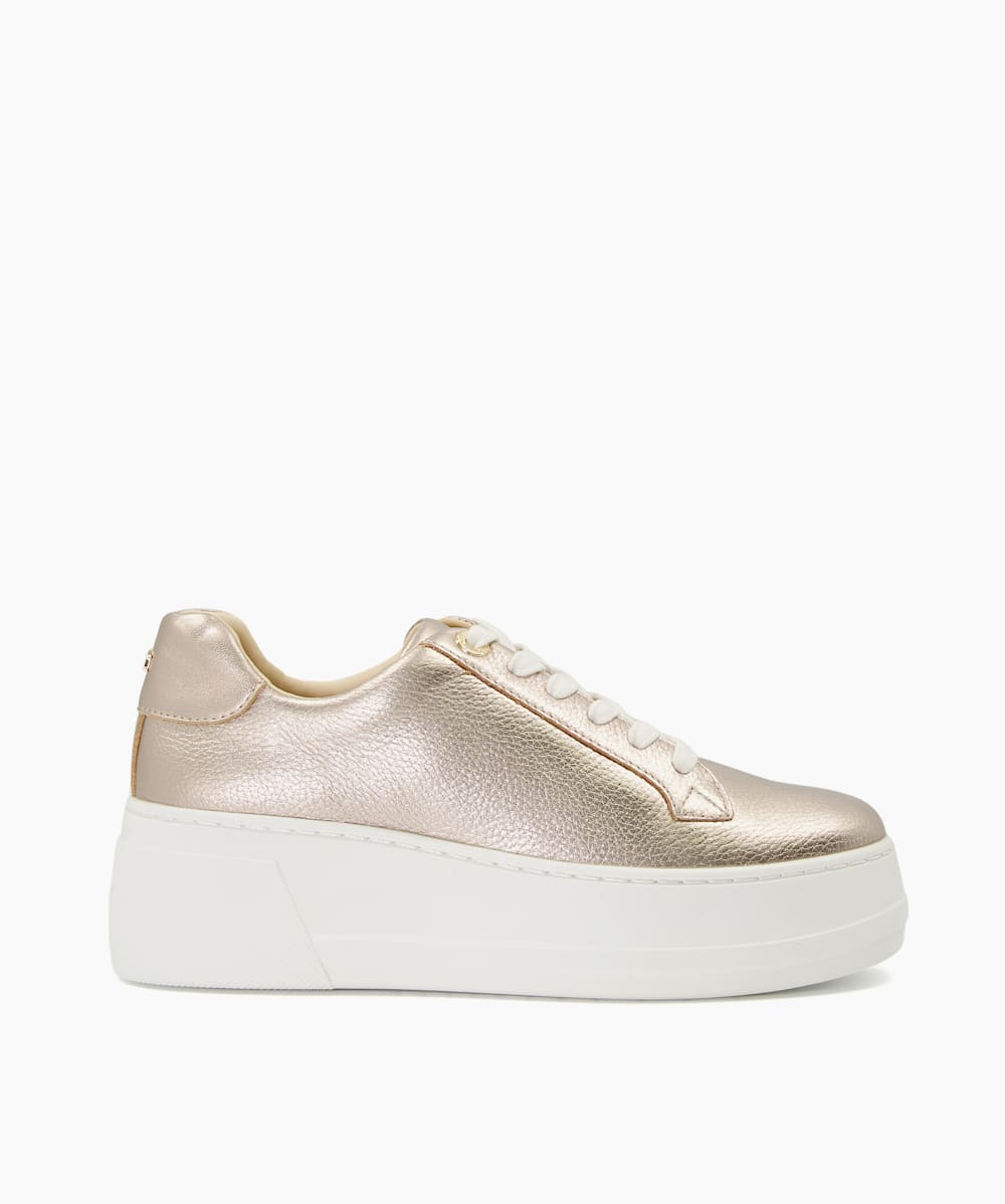 Rose gold platform trainers outlet