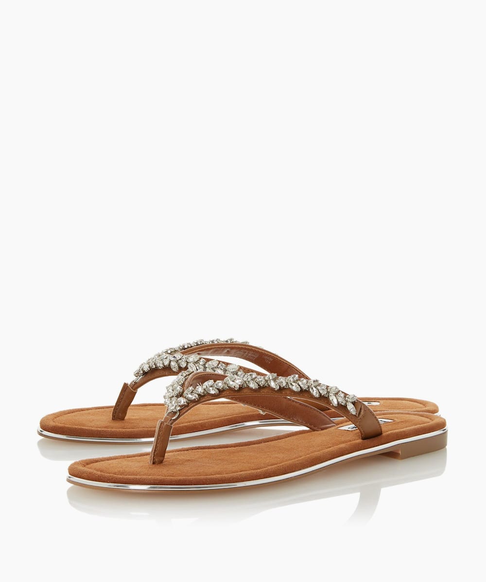 Diamante flip flops dune shop