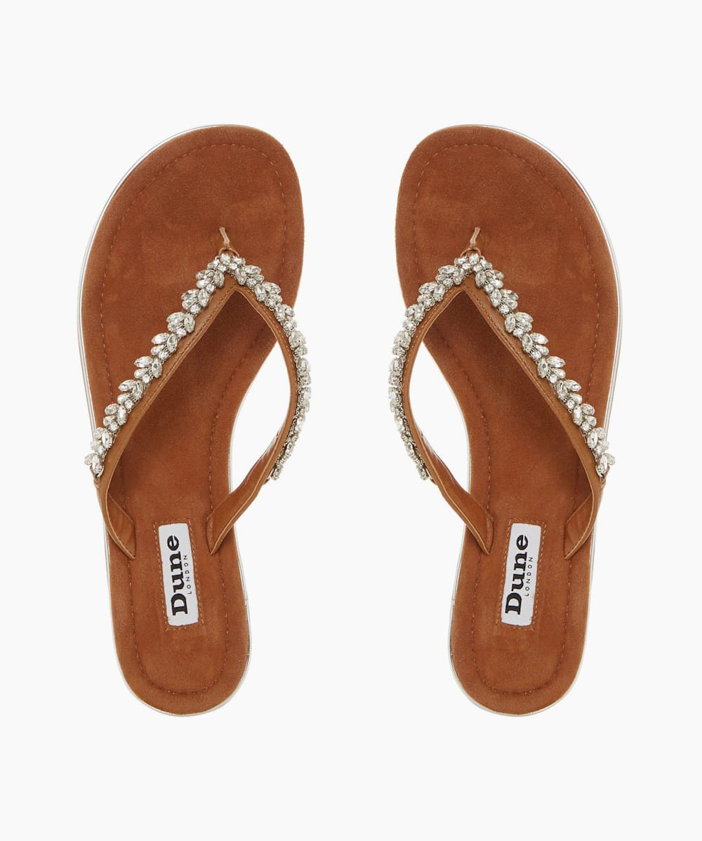 Dune sparkly flip flops shop