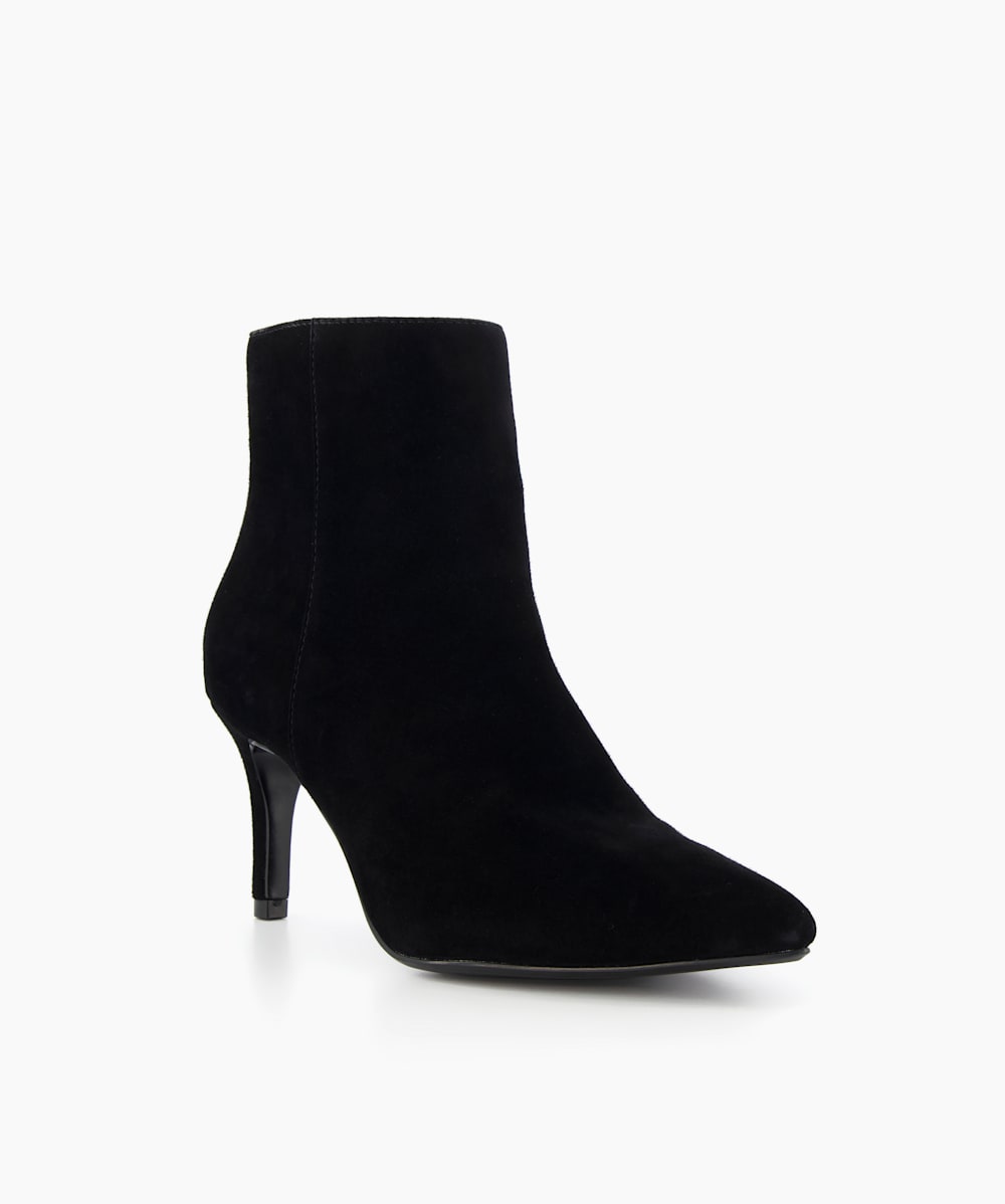 Dune black suede ankle boots sale