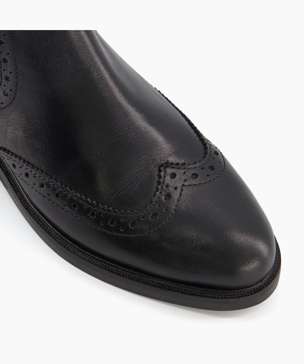 Dune quenton brogue chelsea boots top
