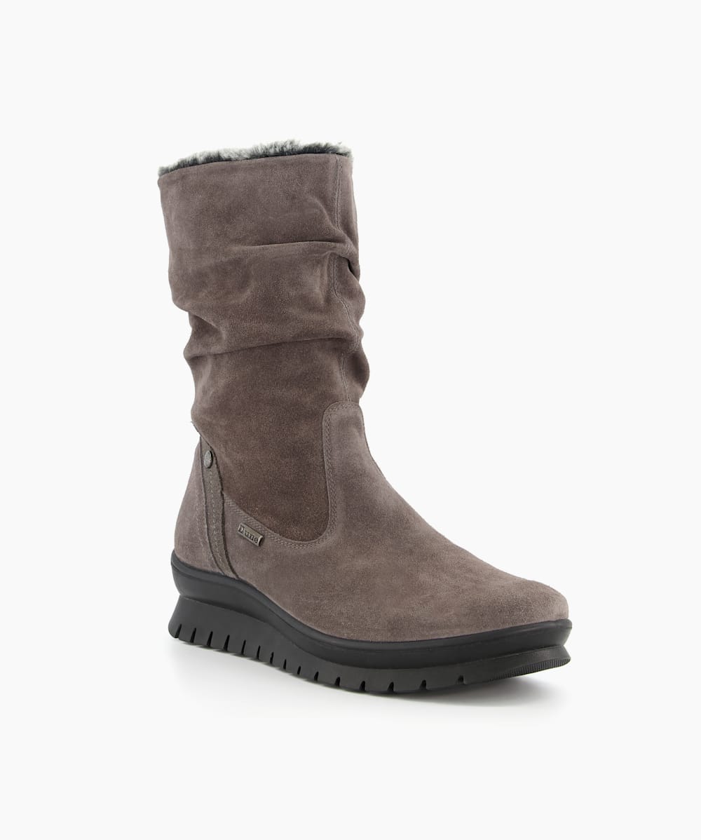 Dune grey suede boots sale