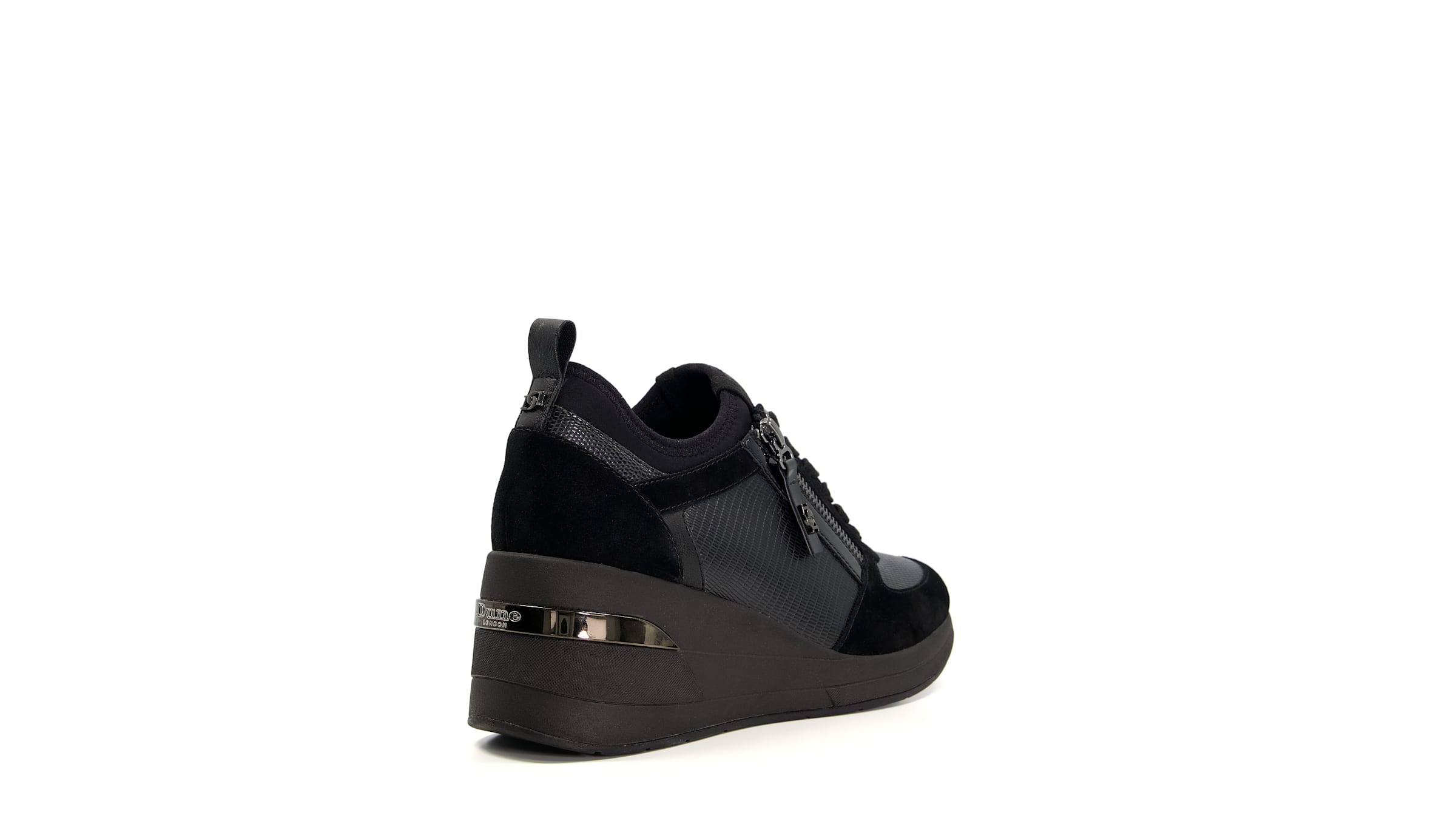 Black wedge trainers womens clearance