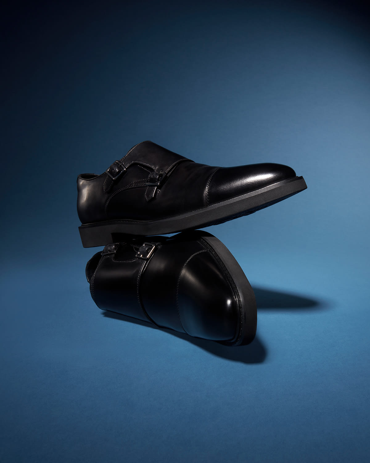 Black monk strap mens shoes sale