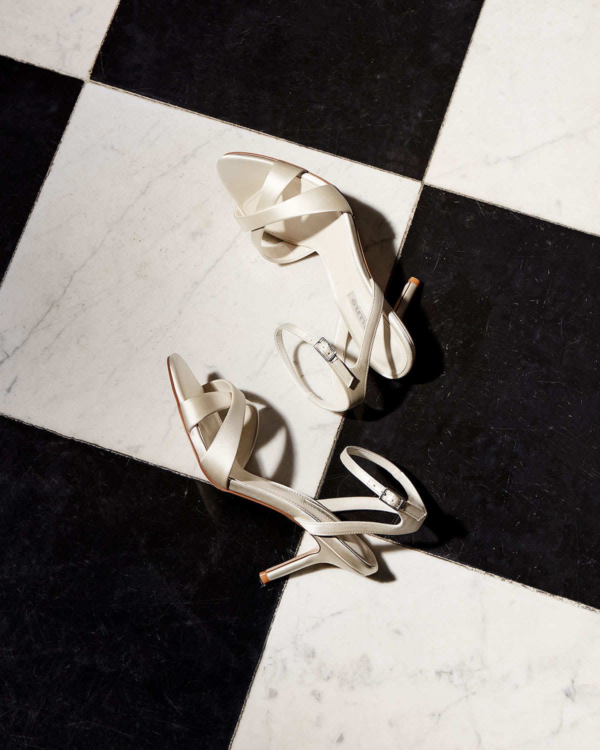 Mirabella satin wedding shoes by Dune London