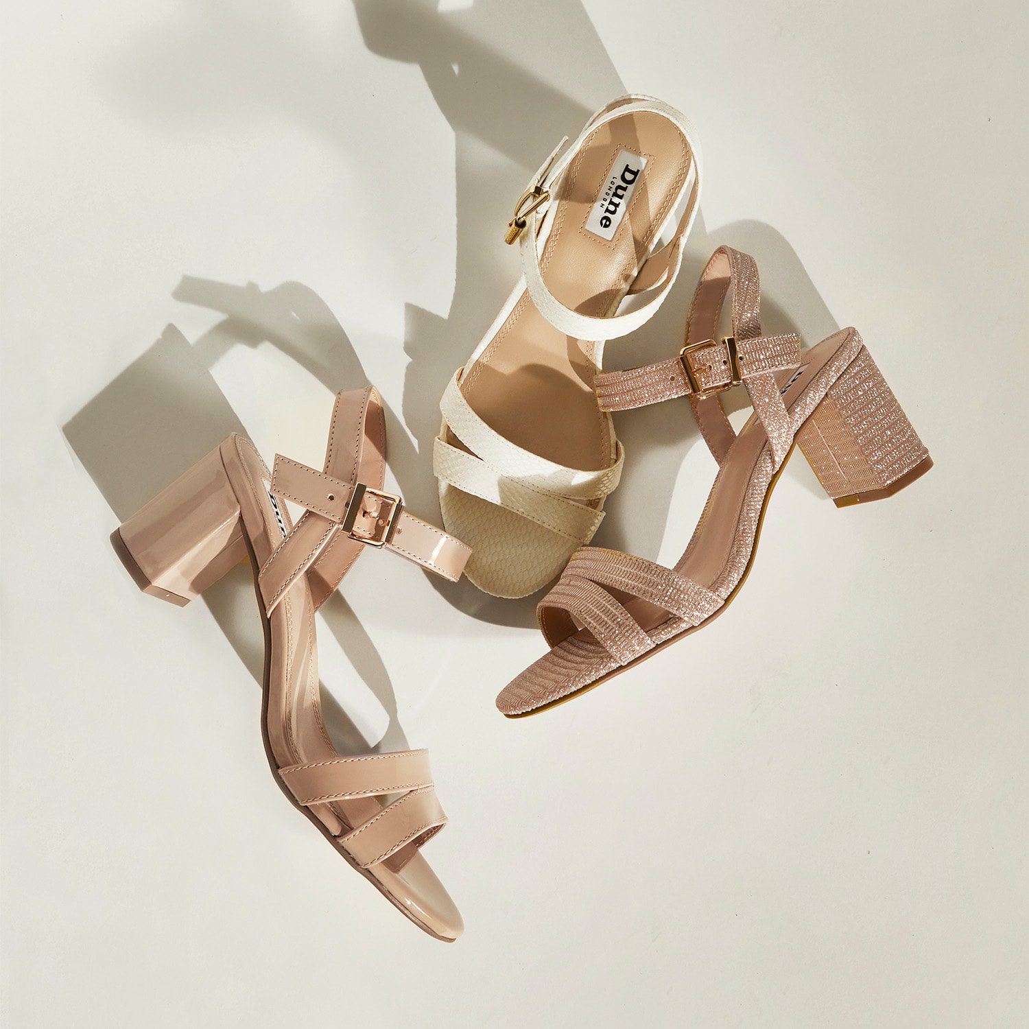 Dune London SS24 wide fit collection Merisa block heel sandals