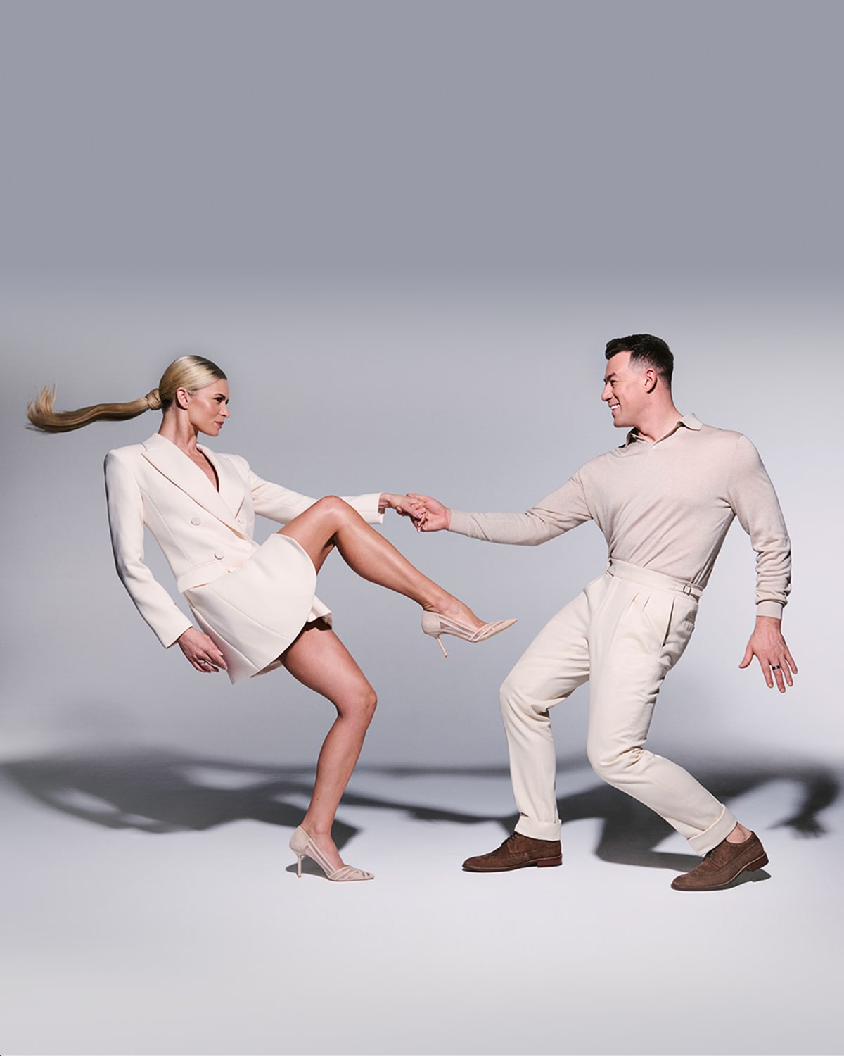 Nadiya wearing our Axis nude courts