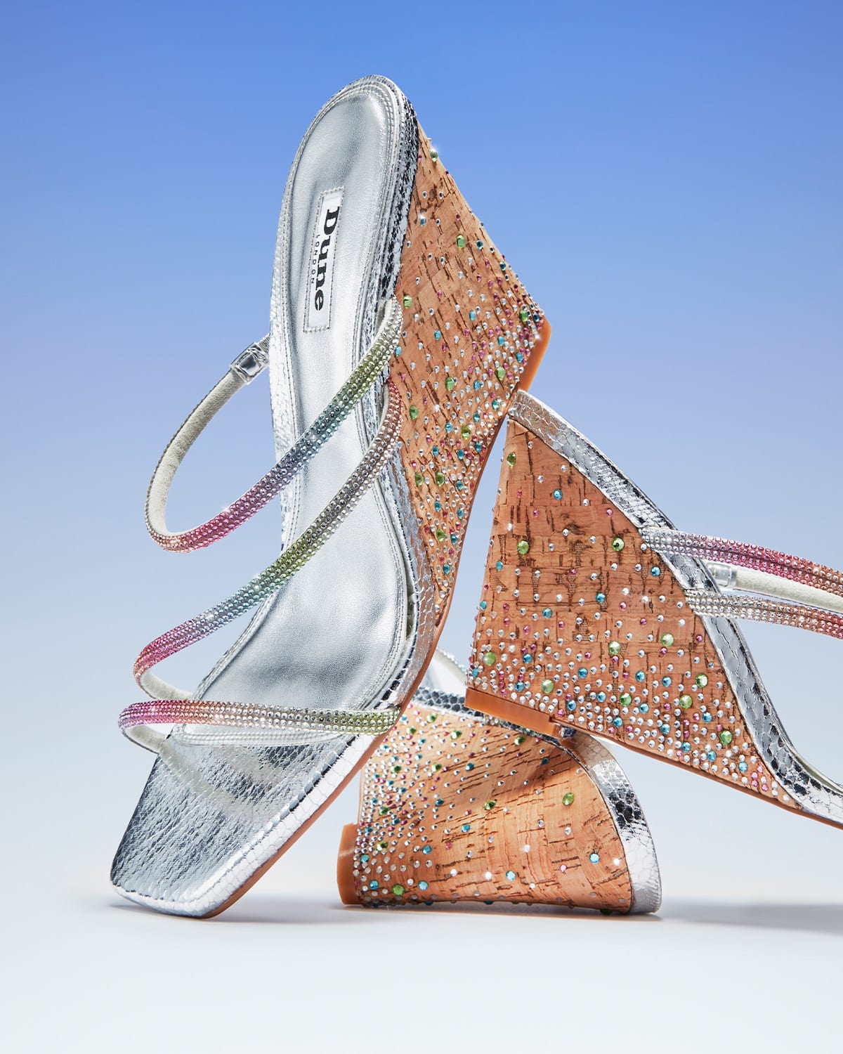 Dune silver shoes and bag clearance