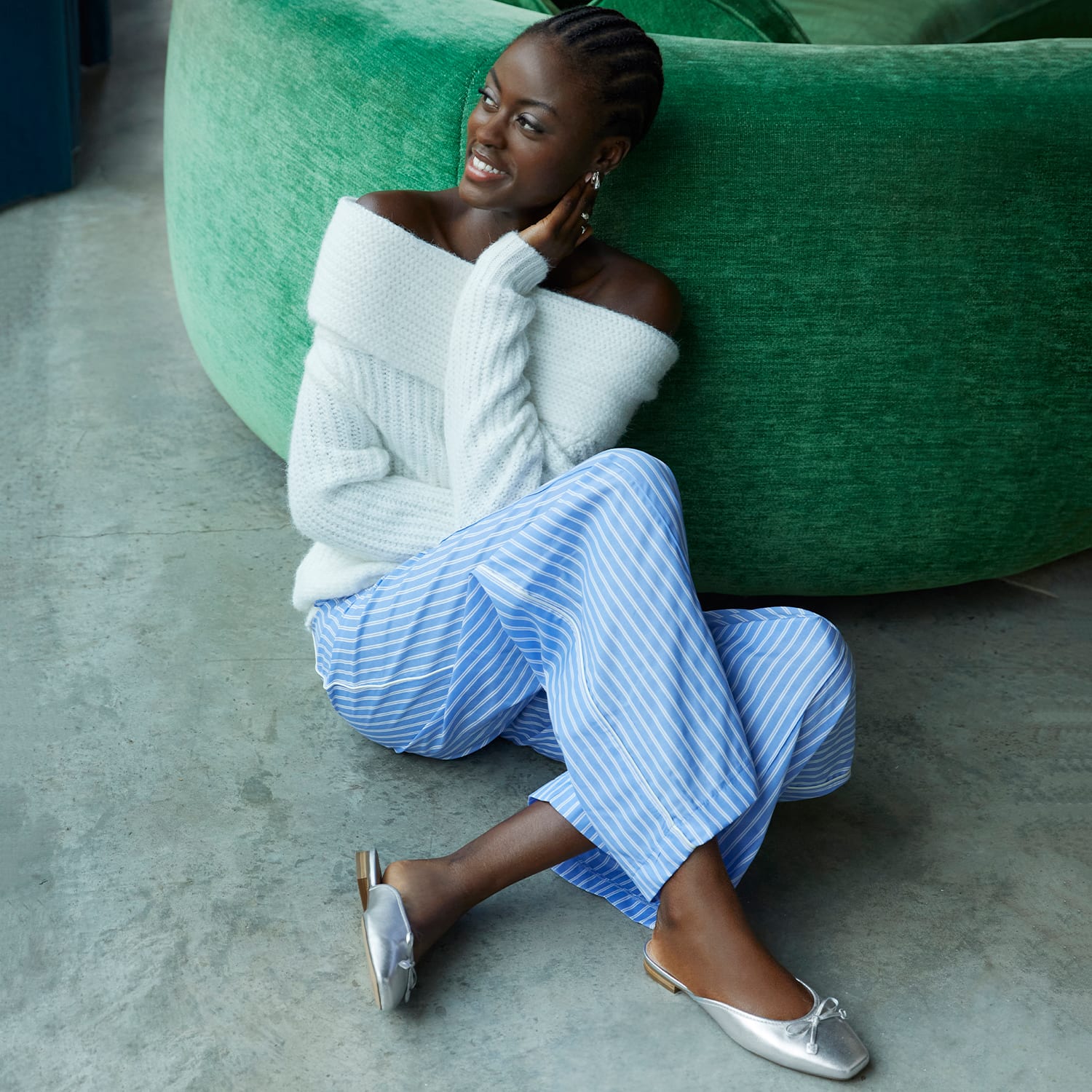 Silver ballet pumps ladies online