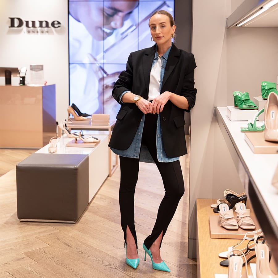 @karo.couture wearing our Bento heels