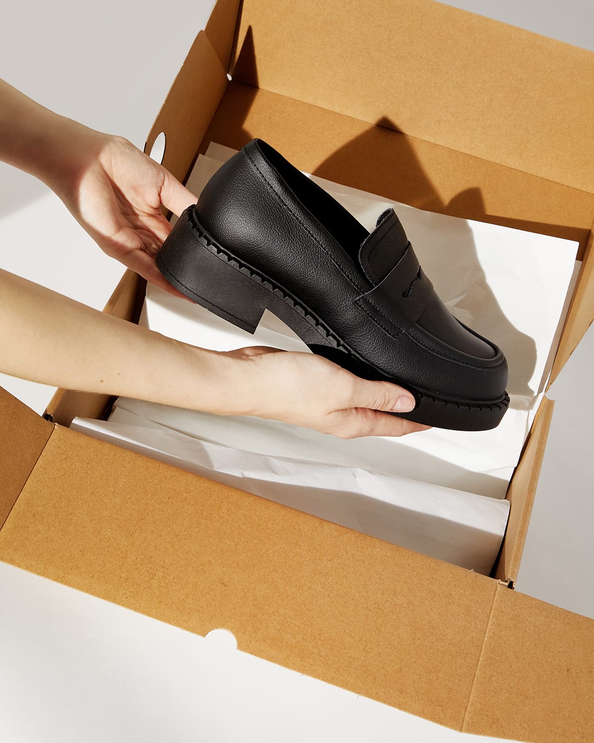 Our grape leather loafer