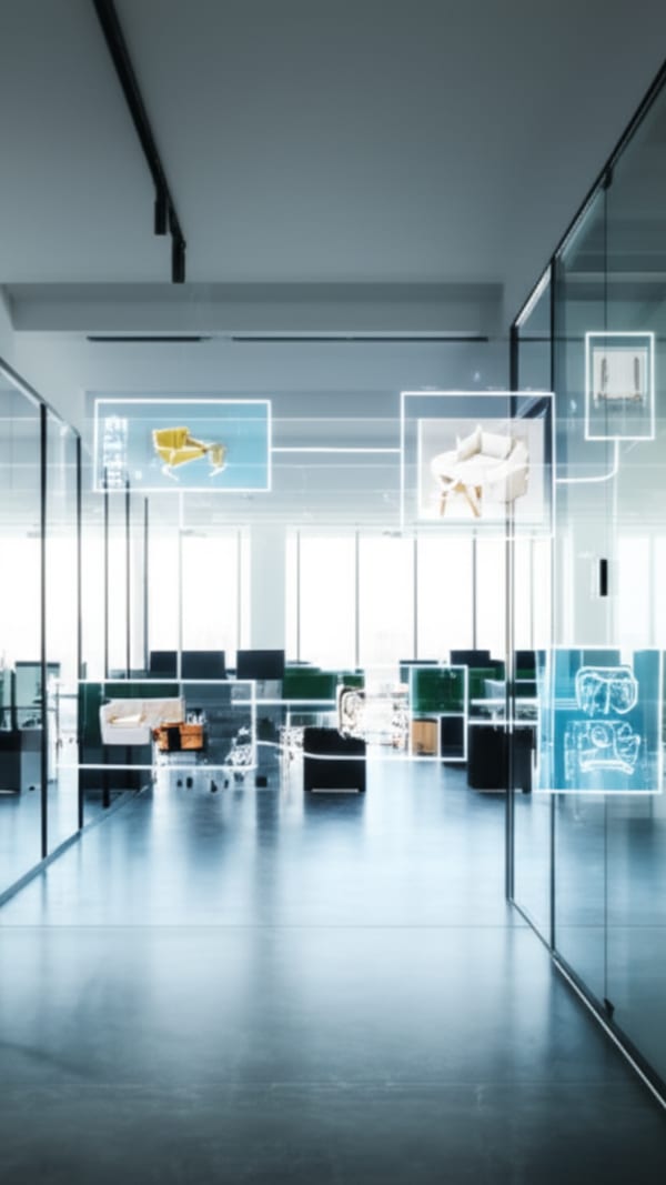 Process Flow Diagram For Commercial Ai Interior Design Implementation - Infographic
