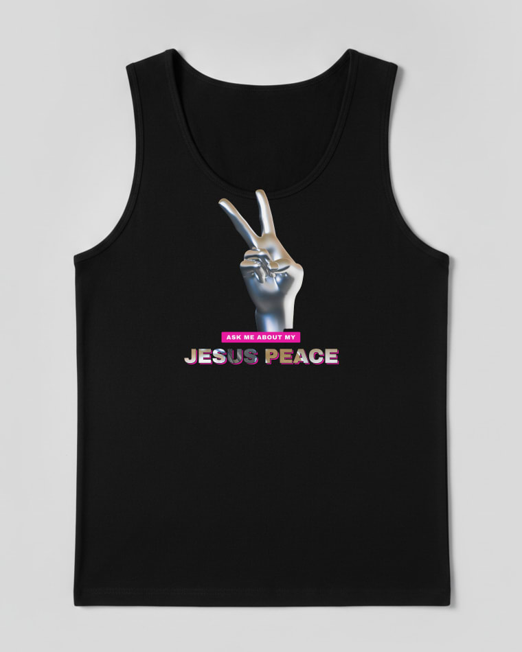 Ask me about my Jesus Peace tank in Black