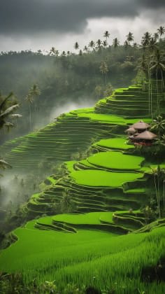 Monsoon destination guide: An evocative image featuring monsoon destinations like India, Thailand, and Indonesia, showcasing heavy rainfall, lush landscapes, and vibrant cultural scenes. This image captures the unique beauty of monsoon season.