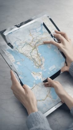 Alternative route planning: A map displaying multiple flight routes between two cities, highlighting the different options available and their potential advantages and disadvantages in terms of weather conditions and travel time.