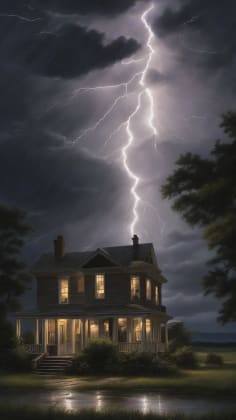 Lightning interference patterns