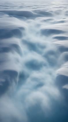 Steam fog formation process diagram: A detailed diagram illustrating the process of steam fog formation, showing cold air moving over warmer water, evaporation, and condensation.