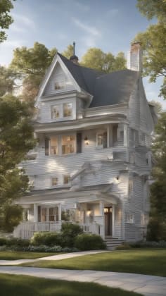 Image placeholder: A house with a lightning rod and well-maintained drainage system, showcasing spring storm preparedness measures.