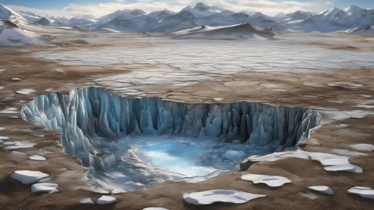 Frost quake formation and impact visualization